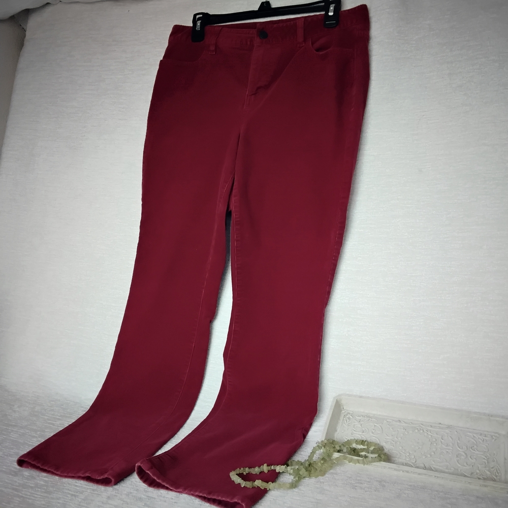 Talbots Size 10 Petite Rich Wine Red Corduroy Great For Fall Good Pre-owned